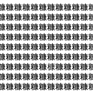 【脳トレ】「糠」の中に紛れて1つ違う文字がある！？あなたは何秒で探し出せるかな？？【違う文字を探せ！】