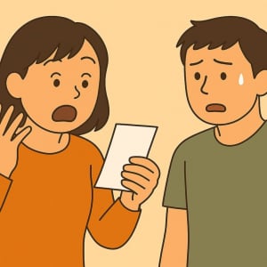 家計をこっそり使い込み浮気？？夫のレシートの裏に残された決定的証拠とは
