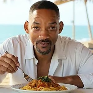 AIのウィル・スミスがパスタを食べるだけの動画の4K最新版 / YouTubeで85万再生突破