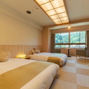 【兵庫県新温泉町】「湧泉の宿ゆあむ」で、春来川沿いの和モダンツイン宿泊券が当たるキャンペーン開催中