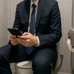 【男子あるある】なぜトイレの個室で全力スマホ？一体何をしている？
