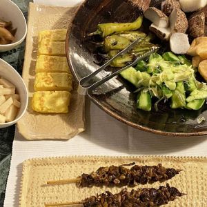 茹で里芋（庭で収穫）、満願寺焼き…【こぐれひでこの｢ごはん日記｣】
