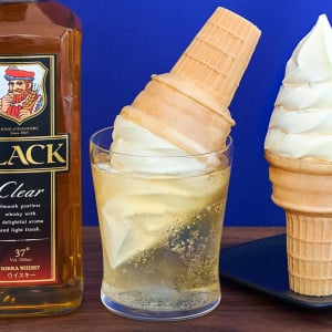 ハイボールにソフトクリームを入れて飲むとウマイらしい / ニッカウヰスキー公式レシピ