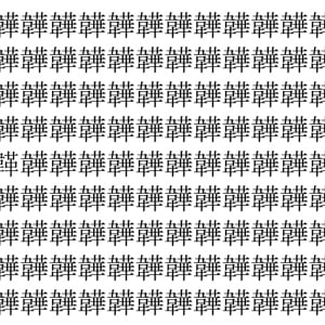 【脳トレ】「韡」の中に紛れて1つ違う文字がある！？あなたは何秒で探し出せるかな？？【違う文字を探せ！】
