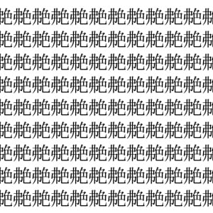 【脳トレ】「艴」の中に紛れて1つ違う文字がある！？あなたは何秒で探し出せるかな？？【違う文字を探せ！】