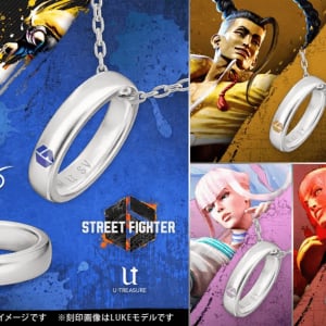 「ストリートファイター6」のリングネックレスが受付開始！キャラクターのイメージカラーと名前があしらわれたデザイン