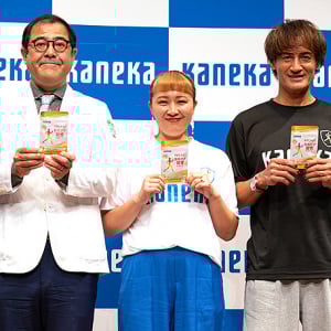 カネカ「すすむチカラ」サプリ＋週2回10分の運動で筋肉ケア習慣　死亡率20％減　心血管疾患 がん 糖尿病のリスク減　本並健治＆丸山桂里奈も納得「筋貯金 始めないと」