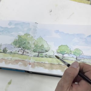 見開きでパノラマのように描ける！ プロの画家がスケッチブック「グラジュエイトブック」を試してみた