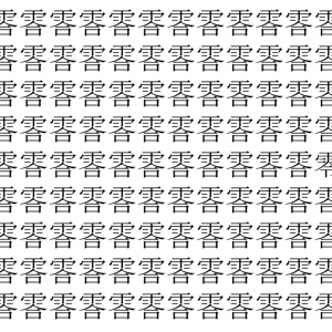 【脳トレ】「䨐」の中に紛れて1つ違う文字がある！？あなたは何秒で探し出せるかな？？【違う文字を探せ！】