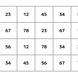 【脳トレ】5×4の表に書かれた7種の数字「12・23・34・45・56・67・78」。他の数字は3つずつ表を埋めているのに・・1種だけ2つしかない！？その数字はどれだ？？
