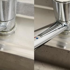 マーナの「水ピカ クロス」で、掃除してもすぐ汚れる蛇口がスッキリ！洗剤いらずでコレはうれしい…