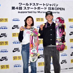 【第4回スケートボード日本オープン・パーク】男子は猪又湊哉が初制覇！女子は長谷川瑞穂が2度目の優勝