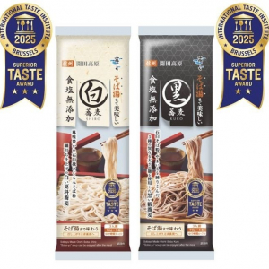 乾麺なのになぜ？　「そば湯まで美味しい蕎麦　白・黒」