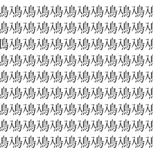 【脳トレ】「鳰」の中に紛れて1つ違う文字がある！？あなたは何秒で探し出せるかな？？【違う文字を探せ！】