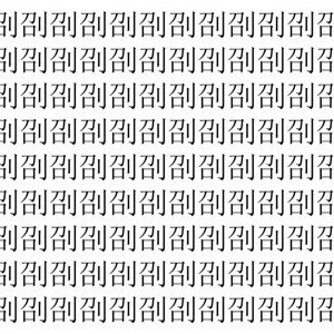 【脳トレ】「刟」の中に紛れて1つ違う文字がある！？あなたは何秒で探し出せるかな？？【違う文字を探せ！】