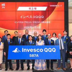 Invesco インベスコQQQ 587A 東京証券取引所に新規上場　運用資産残高 65兆円　NISA成長投資枠の“次の一手” ETF を日本市場に展開　東証取引時間中に円建てで売買を可能に