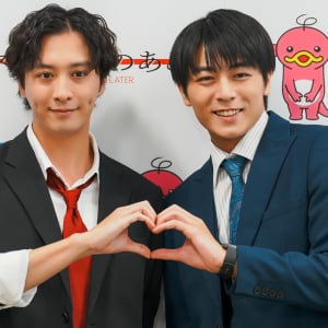 渡部秀×齋藤璃佑　警官BLドラマ『キスは捜査のあとで』第1話キスシーン・“壁ドン”＆“足ドン“裏話告白！目の前で手錠かけチャレンジも披露