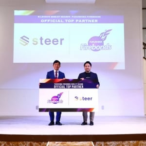 Steerが福島ファイヤーボンズとオフィシャルトップパートナー契約を締結！ロゴ掲出も