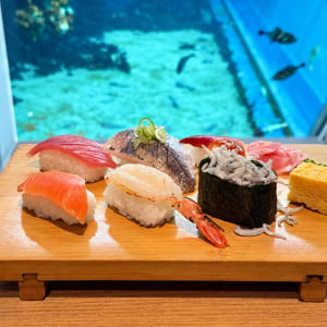 水族館で泳ぐ魚を眺めながら職人が握る寿司を食ってみた / アクアマリンふくしま