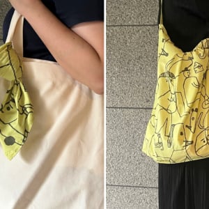 何年も同じエコバッグを使ってきた私。不満はないけど「スカーフみたいなバッグ」で取り出す瞬間が楽しみになった