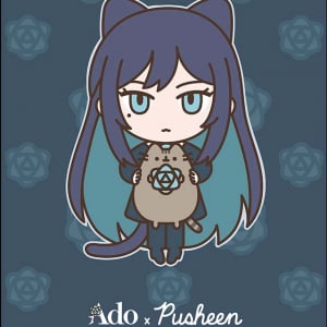 Ado × Pusheen POP UP STORE ＠渋谷HMV 10/16～10/31 日本初開催☆ プシーンが大好きな Ado がもふもふトラ猫とコラボ→推しグッズいっぱい展示販売◎ ECでも特別品販売♪