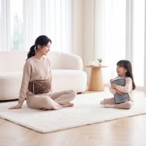 腰やお腹まわりに固定できるベルト付き、家事や仕事中もあったかい充電式湯たんぽ登場