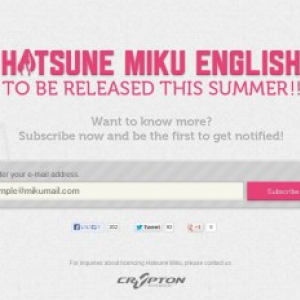 初音ミクの英語版『HATSUNE MIKU ENGLISH』が今年の夏に発売決定！