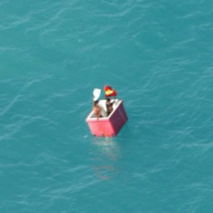 サメだらけの海を冷蔵庫に乗って25日間漂流