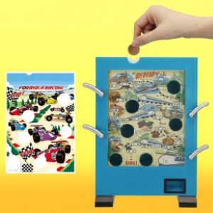 昭和の思い出“10円いれて遊ぶゲーム”が貯金箱に！『駄菓子屋ゲーム貯金箱』
