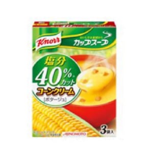 塩分40%カットの「クノール　カップスープ」＜コーンクリーム＞、＜ポタージュ＞発売