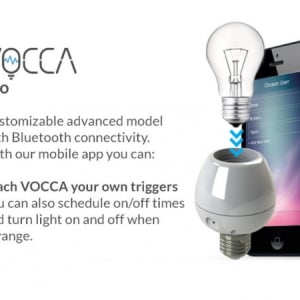 部屋の明かりを声でコントロールできる賢い電球ソケット「Vocca」