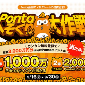 総額3000万円相当!? Pontaポイントを大量ゲットできるキャンペーンを実施中