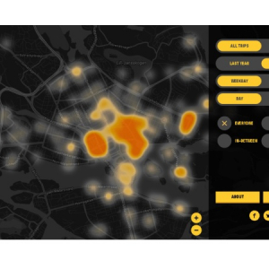 タクシーの人気の目的地から探る！ストックホルム市内のホットスポットのヒートマップ