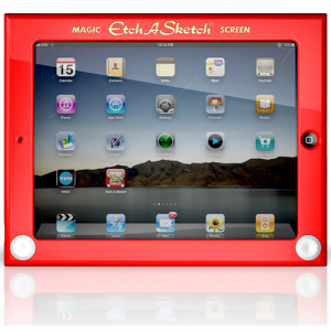 元祖タブレットと合体!?　『iPad』をお絵かきボードにしちゃう『Etch A Sketch iPad ケース』