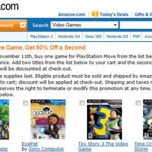 『Amazon』がPS3『ムーヴ』ゲームソフトを投売り中！ なんと半額！