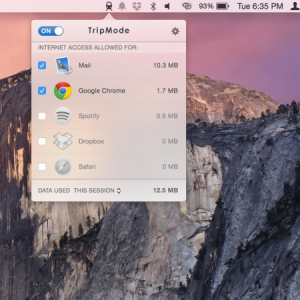通信費対策に！テザリングのデータ使用量をチェックできる「TripMode」